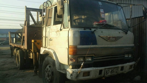 ขายรถสิบล้อHINOFM187เครืองHO7Cโบ220แรงติดเครน4.5ตัน