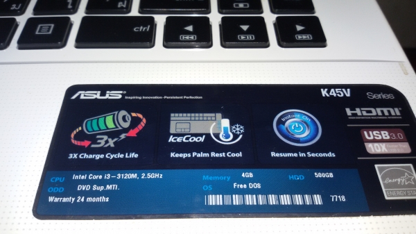 ขาย Asus K45V สภาพใหม่สวยประกันเหลือครับ