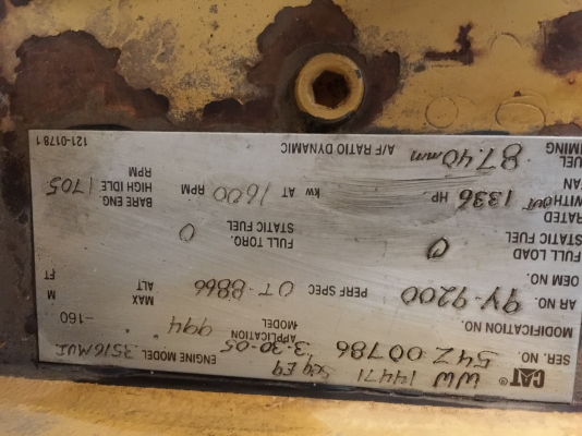 ขายเครื่อง cat 3516