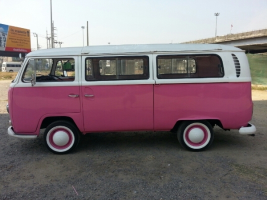 โฟค แตงโม สีชมพู เปิดข้างหลังคาได้ รถขับได้เลย