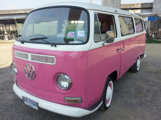 โฟค แตงโม สีชมพู เปิดข้างหลังคาได้ รถขับได้เลย