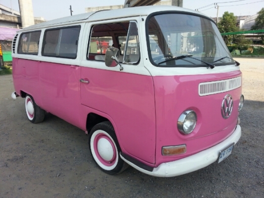 โฟค แตงโม สีชมพู เปิดข้างหลังคาได้ รถขับได้เลย