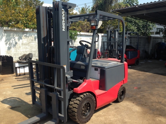 รถยกไฟฟ้า NICHIYU รุ่น 70 น้ำหนักยก 2.5 ตัน เสาสูง 4.75 เมตร เข้าตู้ แบตเตอรี่ GS