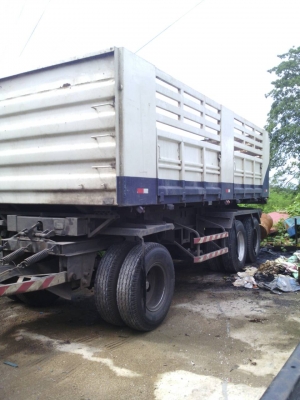 ขายรถบรรทุก 24 ล้อพ่วงแม่ลูกดัมพ์ HINO MEGA 380 แรงม้าปี 2553 แม่ 12 ล้อลูกพ่วงสามมิตร 3 เพลา ราคา 2800000