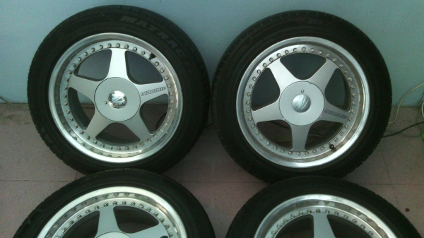 แม็ก jpan ขอบ16 4รู100/114 กว้าง7ครึ่ง อ๊อฟ38 พร้อมยาง