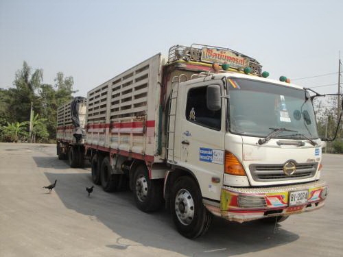 ขายรถพ่วง HINO MEGA 260 Euro2 แม่ 2 คานหน้า ปี 2546