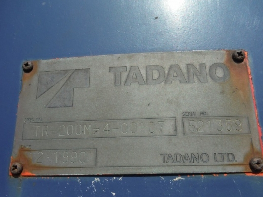 Tadano TR200M-4 ปี 1990 นำเข้าจากญี่ปุ่น สภาพสวย ขายถูกครับ