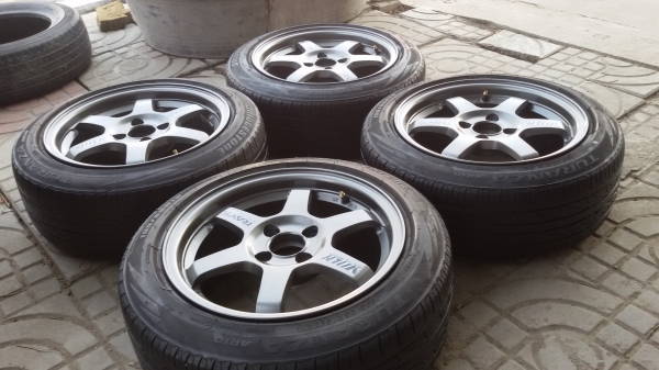 ขายล้อ TE37ขอบ15 4รู100พร้อมยางชุดละ10500