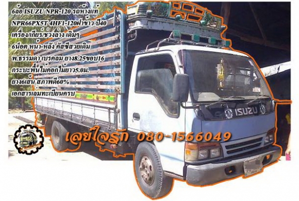 **485,000 บ.ต่อรอง///6ล้อNPR-120** ขาย ISUZU NPR-120 6ล้อบรรทุก ห้างแท้ ปี40 NPR66PX5T 4HF1-120แรง ฝาขาว เครื่องเดิม เกียร์เดิม เครื่องดี แน่นดี  เกียร์ดี เข้าง่าย ไม่หลุด ช่วงล่างเดิมๆ 6น็อต หน้า-หลัง คัสซีสวย เดิม ไม่ปะ ไม่ดาม กระบะพื้นไม้คอกไม้สูง ยาว