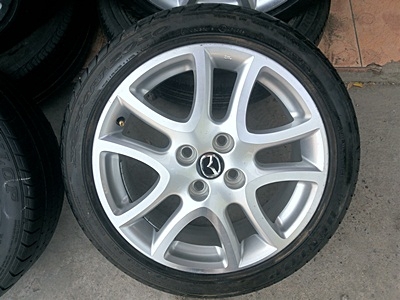 ขายล้อแม็กMazda 2 Top16(หน้าเงา) ยาง195/45/16 ปี 12  4 ล้อ