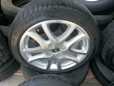 ขายล้อแม็กMazda 2 Top16(หน้าเงา) ยาง195/45/16 ปี 12  4 ล้อ