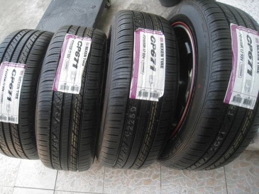 ขายล้อแม็กใหม่ mic 17"x7.5" et30 5 รู 114.3 ล้อเแม็กใหม่ไม่เคยใช้งานครับ พร้อมยางใหม่ nexen cp671 215/55r17 ยางผลิตสัปดาห์ที่ 40 ปี 2013 ใส่ vigo เตี้ย, triton เตี้ย , mighty-x, commuter หัวจรวด , innova ได้ครับ  สนใจติดต่อเล็กคลองสามครับ 081-37