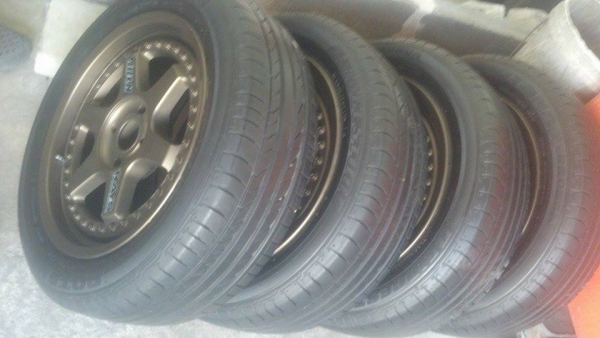 แม็ก 3 ชิ้น แท้เจแปน TE37 ขอบ 16 ขนาด 4 รู 100 พร้อมยาง