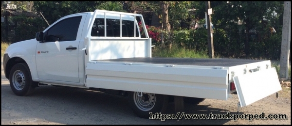 รับติดตั้งกระบะเหล็ก เสริมแหนบ เปิดได้ 3 ด้าน