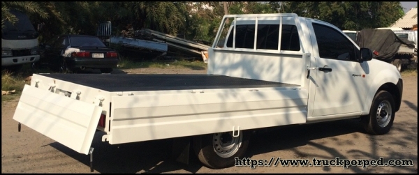 รับติดตั้งกระบะเหล็ก เสริมแหนบ เปิดได้ 3 ด้าน