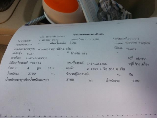 ขายหกล้อโตต้าไดน่า 115 แรงรถห้าง มือเดียว เครื่อง ดีคัชชีสวย ยางดีครับ