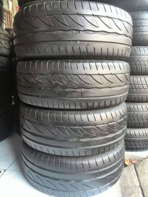 ขายยาง BRIDGESTONE RE002 195-55-15 ปี12 ดอกหนา เนื้อนิ่ม ไม่มีปะ ชุดละ 4,900 บาท