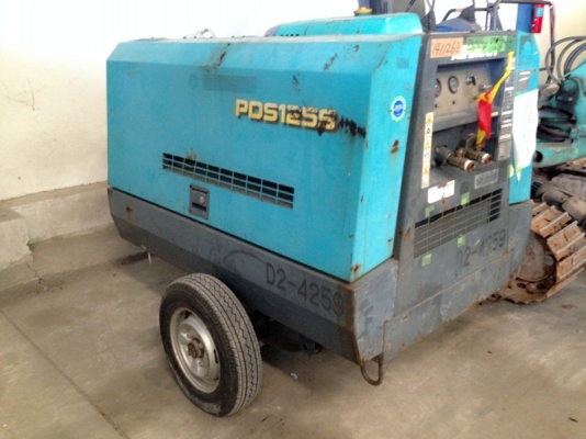 เครื่องปั๊มลม Airman PDS125S #54-4B10129 (125 cfm) มีล้อ+เทรลเลอร์ Screw Compressor สนใจโทร. 080-6565422 (หนิง)