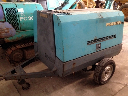 เครื่องปั๊มลม Airman PDS125S #54-4B10129 (125 cfm) มีล้อ+เทรลเลอร์ Screw Compressor สนใจโทร. 080-6565422 (หนิง)