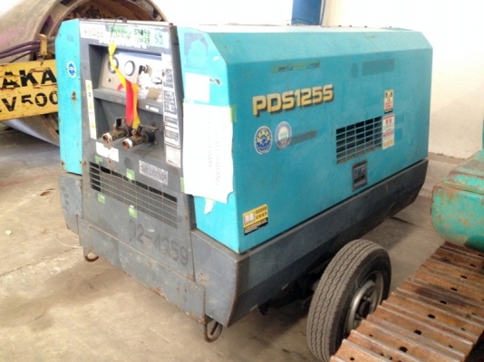 เครื่องปั๊มลม Airman PDS125S #54-4B10129 (125 cfm) มีล้อ+เทรลเลอร์ Screw Compressor สนใจโทร. 080-6565422 (หนิง)