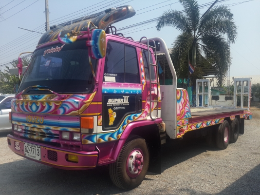 ขายรถเทรลเลอร์ บรรทุกรถเกี่ยวข้าว  ISUZU ร็อกกี้ 10 ล้อเตี้ย ยาง 825 ครัซซี FRR12LA เครื่อง 6BG1 = 185