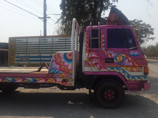 ขายรถเทรลเลอร์ บรรทุกรถเกี่ยวข้าว  ISUZU ร็อกกี้ 10 ล้อเตี้ย ยาง 825 ครัซซี FRR12LA เครื่อง 6BG1 = 185