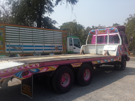 ขายรถเทรลเลอร์ บรรทุกรถเกี่ยวข้าว  ISUZU ร็อกกี้ 10 ล้อเตี้ย ยาง 825 ครัซซี FRR12LA เครื่อง 6BG1 = 185