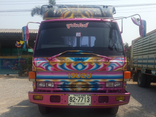 ขายรถเทรลเลอร์ บรรทุกรถเกี่ยวข้าว  ISUZU ร็อกกี้ 10 ล้อเตี้ย ยาง 825 ครัซซี FRR12LA เครื่อง 6BG1 = 185