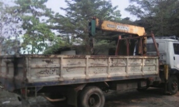 ขาย รถบรรทุก 6 ล้อกลาง ติดเครน Hino