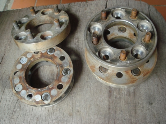 ขายอแด๊ปเตอร์สเปซเอร์ 5รู114 1ชุด 4อีน อลูมืเนียมเก่าญี่ปุ่น