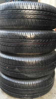 ล้อกระทะ  ขอบ14 ยางบริสสโตน B250 175 70 14 ดอกหนาๆ