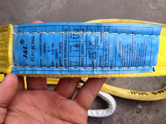 ขายเชือกยกของ J&amp;J รับน้ำหนักได้ 3.5ton ยาว 3.75เมตร ของใหม่มีหลายเส้นครับ