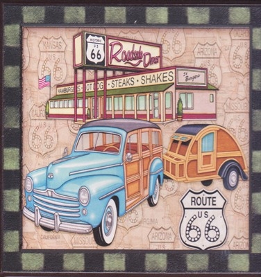 ป้ายไม้ &ndash; ลายรถ สไตล์เรโทร เทห์