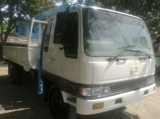 ขาย HINO 6 ล้อ ยางใหญ่ พร้อมเครน TADANO 3T (3 ปลอก 2ชัก) กระบะเหล็กสามมิตรเปิดข้างได้ยาว 4.7 เมตร เครื่อง EH พวงมาลัย POWER คลัซซี่สวยมาก ยางดีพร้อมใช้ ราคา 690,000