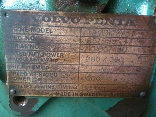 ขายเครื่ื่ื่ื่่่องเรือVOLVO PENTA 380HPสภาพสวยเก่านอก