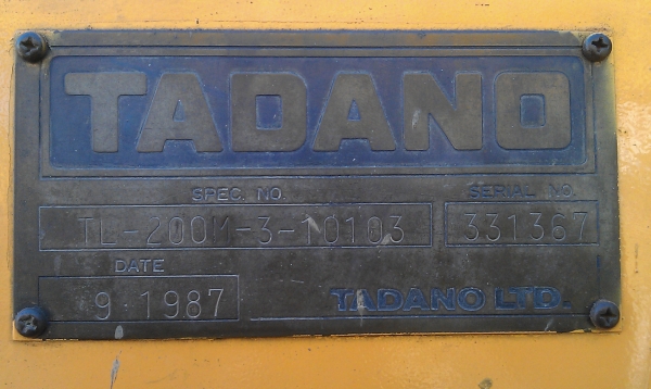 ขายด่วน รถเครน 10 ล้อ TADANO TL-200 M3