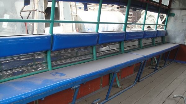 หลังคาโดยสารแสตนเลส ISUZU NPR ยาว5เมตร เบาะนั่งครบชุด