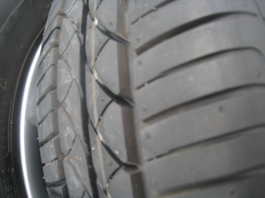 ขายกะทะล้อ Nissan march 14"  4รู 100  +ฝาครอบ+ ยาง ปี 4812 (081-3747940)