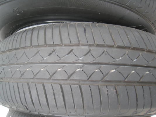 ขายกะทะล้อ Nissan march 14"  4รู 100  +ฝาครอบ+ ยาง ปี 4812 (081-3747940)