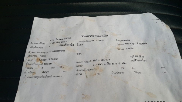 ขาย6ล้อ อีซูซุKs115 4BD1ฝาดำ แชชซีสวย พ.เพาเวอร์ พร้อมหางกระบอกไฮดรอริกซ์ พื้นเหล็ก สภาพพร้อมใช้งาน เอกสารเล่มทะเบียนพร้อมโอน ยาว5เมตร หัวดัมพ์ได้