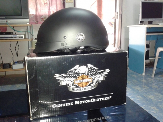 ขายหมวกแบบครึ่งใบ harey-davidson แท้ดำด้าน ขายหมวกแบบครึ่งใบ harey-davidson แท้ดำด้าน