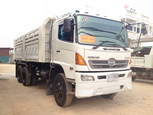 ขาย HINO MEGA 344 ซีรีส์500 กระบะดัมพ์สามมิตร มีระบบลากพ่วง