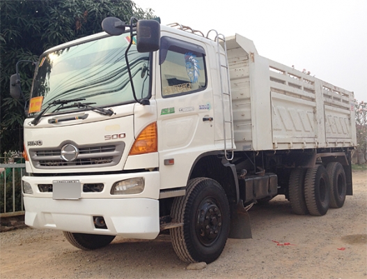 ขาย HINO MEGA 344 ซีรีส์500 กระบะดัมพ์สามมิตร มีระบบลากพ่วง