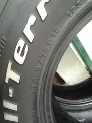 BF All 265/75/16 ปลายปี10  มี2เส้น ***ขายเส้นละ 2200***