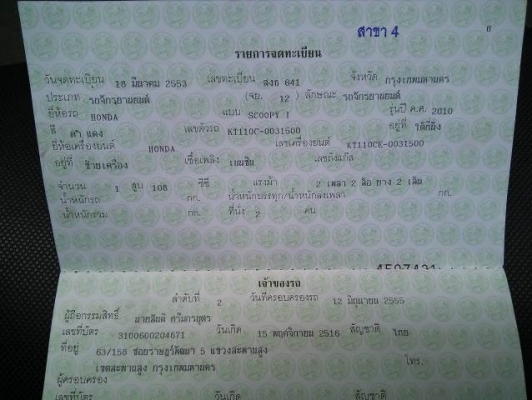 สกุปปี้ 110 หัวฉีด ฟ้าขาว กท641ล้อแมกขาว เครื่องดี 19,500