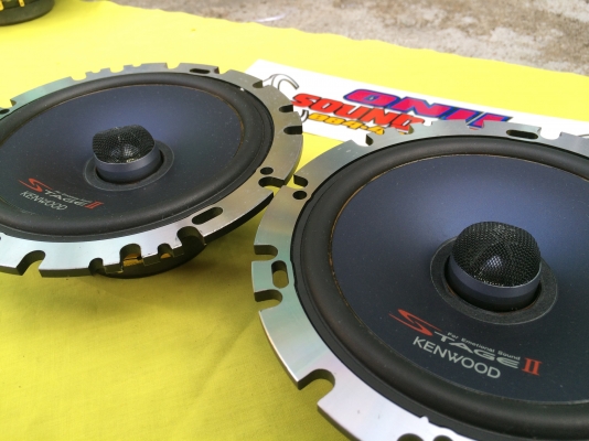 เซ็ทลำโพง Kenwood StageII ตรงรุ่น ครบชุดหน้า-หลัง สวยๆ คู่หน้า KFC-LS160 คู่หลัง KFC-LX160