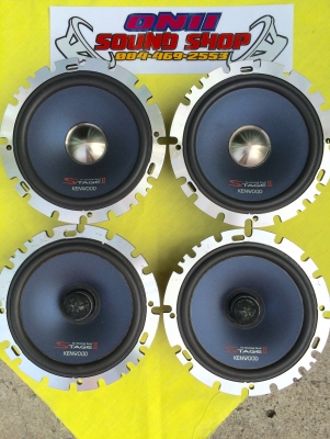 เซ็ทลำโพง Kenwood StageII ตรงรุ่น ครบชุดหน้า-หลัง สวยๆ คู่หน้า KFC-LS160 คู่หลัง KFC-LX160