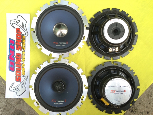 เซ็ทลำโพง Kenwood StageII ตรงรุ่น ครบชุดหน้า-หลัง สวยๆ คู่หน้า KFC-LS160 คู่หลัง KFC-LX160