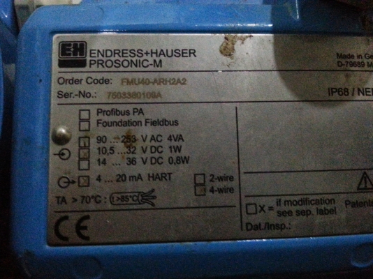 E+H Ultrasonic Level Sensor เครื่อววัดระดับ