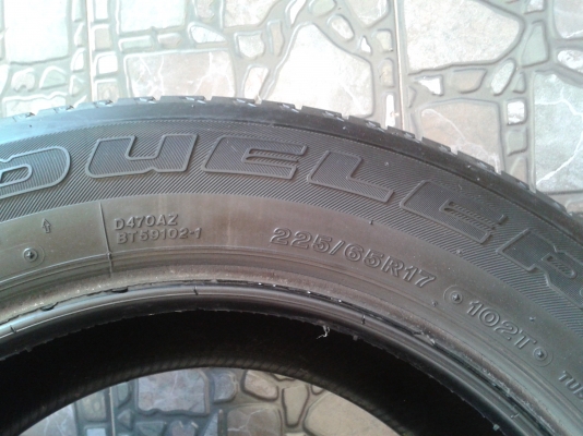ยางบิชโตน225-65-17 ดอกเต็ม1คู่ ปลายปี2012 ขาย1,590 บาท ยางบิชโตน225-65-17 ดอกเต็ม1คู่ ปลายปี2012 ขาย1,590 บาท